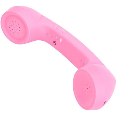 Combiné Téléphone Rétro Bluetooth Sans Fil Oreillette Téléphone Portable Haut-Parleur HD Longue Autonomie 8H d'Appel Pour rose