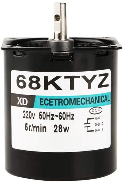 Allecto - Miniatuur Synchronous Motor - Duurzaam en Betrouwbaar - 28W - AC220V - 5-80 RPM - Energiezuinig en Stil - Geschikt voor Hobbyprojecten - ...