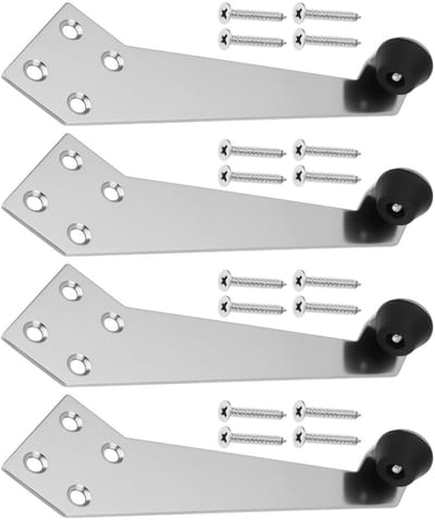 Dailygoods- Deurstopper Mechanisch - Deurvastzetter - Deurstoppers voor binnen - Roestvrij Staal - Eenvoudige Installatie - Stille Werking - Deurbuffer
