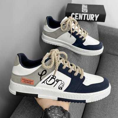 NIEUWE Heren Casual Schoenen Platform Casual Sneaker Veterschoenen Trainers Student Sneaker Heren Gevulkaniseerde Schoenen 39 gray