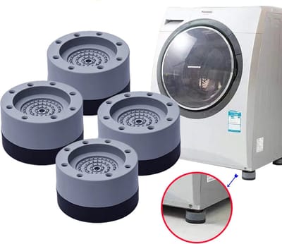 4 Stuks Trillingdempers - Antislip Wasmachine Voeten - Voeten voor Wasmachine - Wasmachine Verhoger - Wasmachine Dempers - LOUZIR