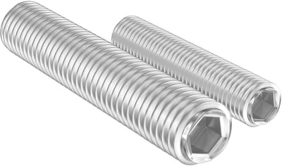 Stelschroeven M4x10mm - Draadpennen Binnenzeskant - Meubelreparatie - Roestvrij Staal 304 - 30 stuks - Zilver