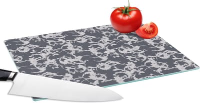 Glazen Snijplank - 28x20 - Patronen - Zwart Wit - Camouflage - Snijplanken Glas