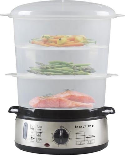 Beper BC.250 - Elektrische Stoomkoker - Stoomoven - Voedselstomer - Keukenstomer - 9L
