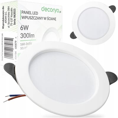 LED Plafond Inbouw 6W Warm Wit 3000K - Ø 9.5 cm