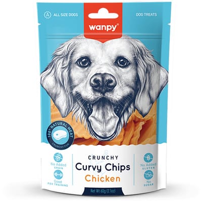 Wanpy - Curvy Chips - Kip - hondensnack