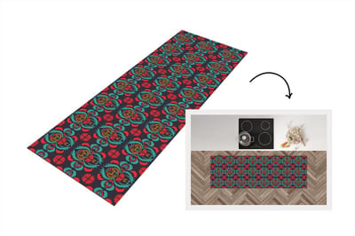 Keukenloper - Loper keuken - Patronen - Indonesisch - Ornament - 150x50 cm - Keukenloper vinyl