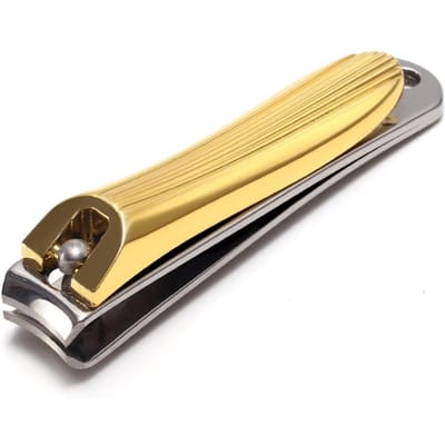 Coupe-ongles ménager en acier inoxydable ciseaux à ongles anti-éclaboussures outil de coupe d'ongles outil de pédicure or