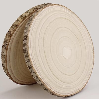 Grote Ronde Houten Schijf van Paulowniahout (28-32 cm) - Gepolijst voor Knutselen en Decoratie