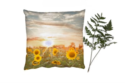 Sierkussens - Kussentjes Woonkamer - 40x40 cm - Zonnebloem - Zon - Bloemen