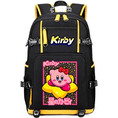 Kirby Cartoon Print Studentenrugzak Grote Capaciteit Reis Schooltas voor Kinderen Tieners