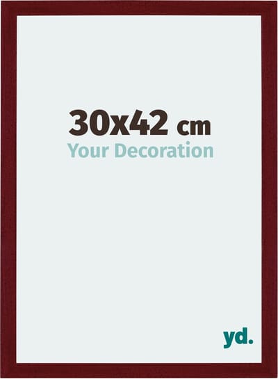 Your Decoration - Fotolijst 30x42 cm - MDF - Wijnrood Geveegd - Mura
