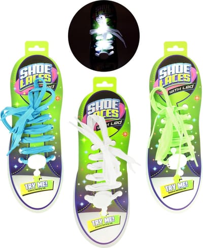 Toi-toys Schoenveters Met Led Licht Blauw