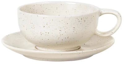 Broste Copenhagen Nordic Vanilla Servies kop en schotel XL Ø16 x H7 cm cup with saucer