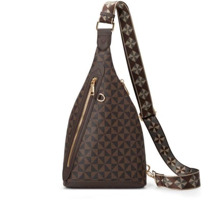 Borsttas Bedrukt Gebreid Casual Crossbody Tas voor Mannen en Vrouwen In de Zomer Grote Capaciteit Outdoor Reis Borsttas