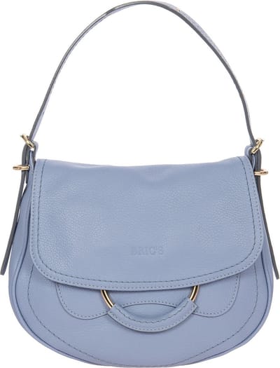 BRIC'S Leren Schoudertas Gondola Stella Bag Violet Lichtblauw