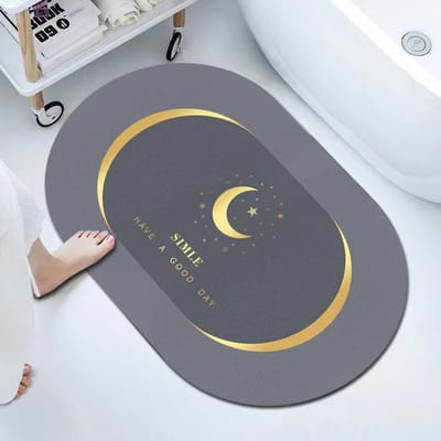 Tapis de boue de diatomée doux pour la maison, tapis absorbant pour salle de bain, tapis de toilette antidérapant, tapis absorbant à séchage rapide 50*80cm
