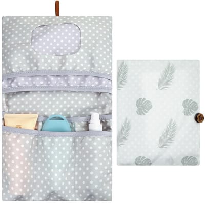 BRENZOOS- Luiertas 2-in-1 Aankleedkussen - Organizer voor Baby's - Opvouwbaar Ontwerp - Veel Opbergruimte - Praktische Tas voor Moeders