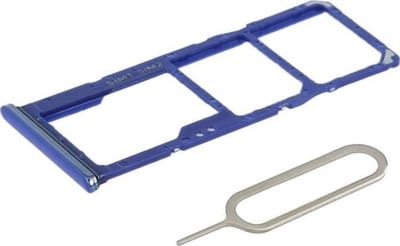Voor Samsung A71 Sim/SD Kaarthouder Blauw