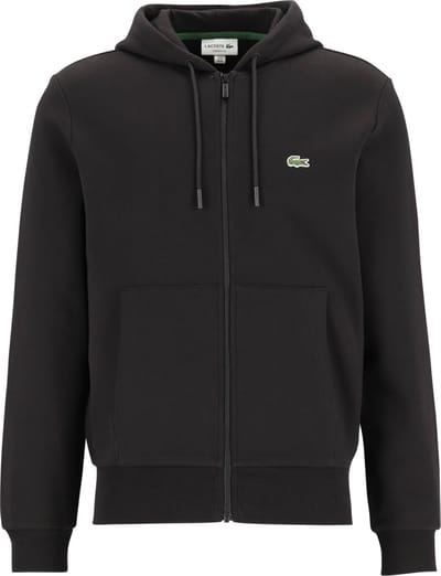 Lacoste heren hoodie sweatsvest - met rits - zwart