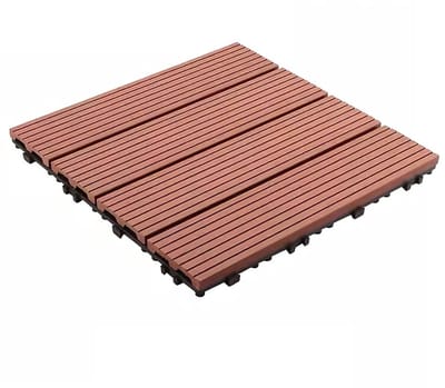 Terrastegels Hout - Vloertegels - Buitenruimte Verfraaien - Snel Water Afvoerend - 30x30 cm - Mahonie