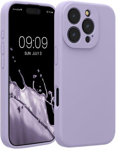 kwmobile telefoonhoesje geschikt voor Apple iPhone 16 Pro - TPU backcover met siliconen coating - Smartphone case in lavendel