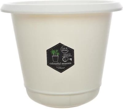 Desert Potten Serie - Plastic Flower Pot Off-white Dia11x10cm