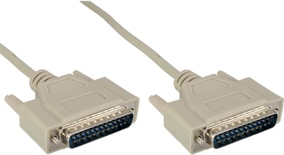 Premium seriële RS232 kabel 25-pins SUB-D (m) - 25-pins SUB-D (m) / gegoten connectoren - 9 meter
