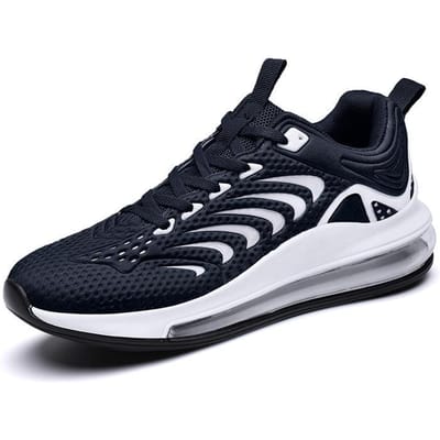 Herfst Nieuwe Herenschoenen Ademend Comfortabel Casual Schoenen Trend Luchtkussen Hardloopschoenen Mode Sportschoenen 45 black