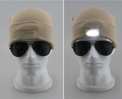 Lichtgevende Muts - Beige - Led