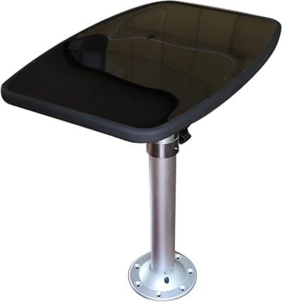 Camper Eettafel - Tafelonderstel - Recreatievoertuig Interieur - Verstelbare Hoogte - 60x40 cm - Zwart
