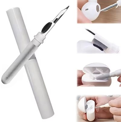 Actie4you® - Oordopjes Cleaning - Pen 3 in 1 – Gehoor apparaat schoonmaken - Bluetooth Oordopjes - Schoonmaak set – Telefoon Poort Schoonmaken - Wit