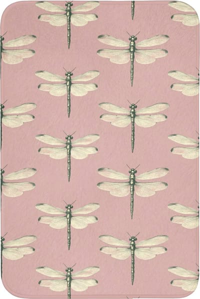 WC mat 60x90 cm - Antislip - Lillibellen - Patroon - Roze - Toiletmat - Vloermat - Douchemat - Toilet tapijt - Toiletmatten