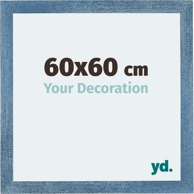 Your Decoration - Fotolijst 60x60 cm - MDF - Helder Blauw Geveegd - Mura