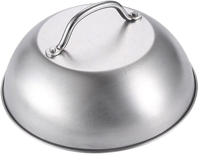 QTTVBTNA -RVS Grill Afdekkoepel – Hittebestendige Halfronde Deksel met Handgreep – Perfect voor Gelijkmatig Garen van Steak, Groenten & Burgers – Spatbescherming voor BBQ & Kookliefhebbers