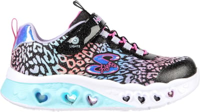 Skechers Flutter Heart Lights - Loves Meisjes Sneakers - Zwart/Multicolour