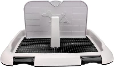 Hondentoilet Met Zuil voor Puppy Training en Zindelijkheid - Puppyplasbak voor Kleine Honden