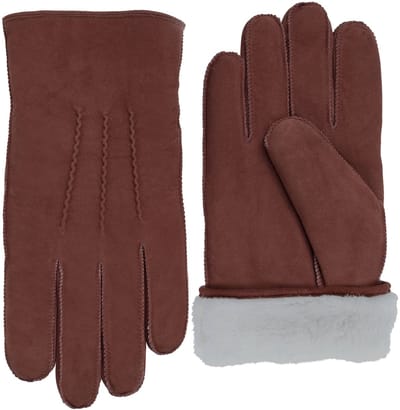 Laimböck Lammy-look handschoenen heren model Alford Kleur: Tan, Maat: 8.5
