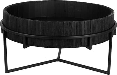 Clayre & Eef Plantentafel Ø 41x20 cm Zwart IJzer