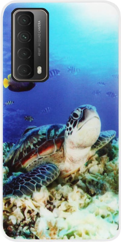 ADEL Siliconen Back Cover Softcase Hoesje Geschikt voor Huawei P Smart 2021 - Schildpad