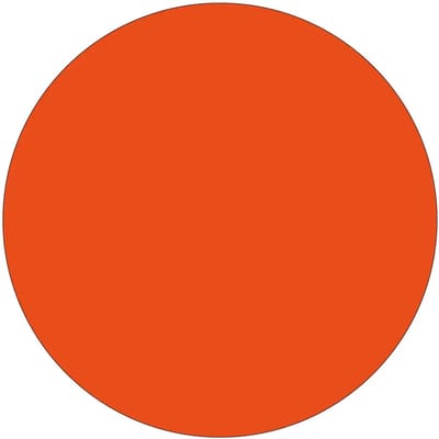 Rond oranje bord | gecoat dibond materiaal | 10 cm