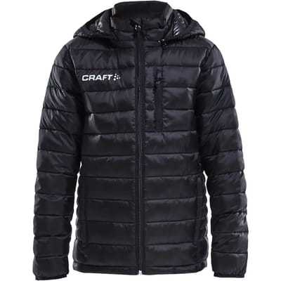 Craft Isolate Donsjas Met Kap Kinderen - Zwart | Maat: 122/128