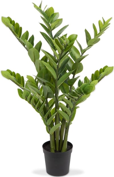 Grote Zamioculcas Kunstplant van 80 cm voor Tafeldecoratie, Kantoor, Badkamer en Woonkamer - Perfecte Huiswarming Cadeau en Interieuraccessoire