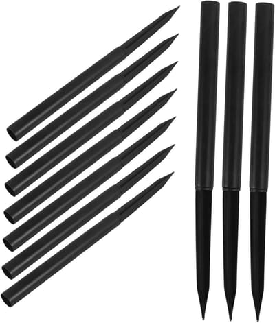 Grondpennen Sets - Vervangende Standaarden - Tuin Verlichting - Weerbestendig Plastic - 10 Stuks - Zwart