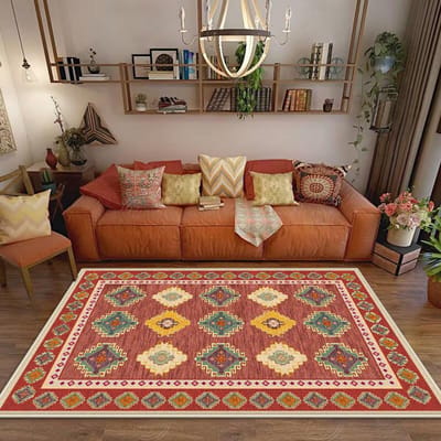 Bohemian Groot Formaat Antislip Decoratie Huis Woonkamer Kleed Zacht Opvouwbaar Kamer Decor Slaapkamer Tapijt Gemakkelijk Schoon te Maken Sofa Tafel Mat 60*90cm