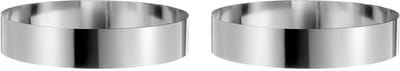 Dailygoods - QUARKZMAN 2 stuks roestvrijstalen taartringen 25 cm ronde taartvorm met spiegelcoating voor de keuken thuis levensmiddelen kaas maken gereedschap, zilver