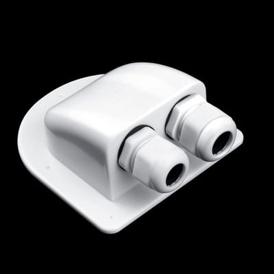 Weerbestendige kabeldoorvoer voor zonnepanelen - Dubbele kabelinvoer, ABS junction box voor motorhomes en caravans, ideaal voor zonne-energieprojecten