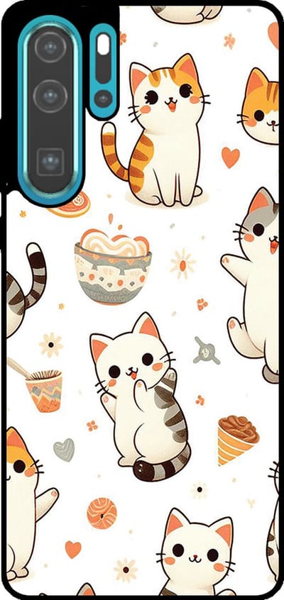 Smartphonica Telefoonhoesje Geschikt voor Huawei P30 Pro met katten opdruk - TPU backcover case cat design geschikt voor Huawei P30 Pro