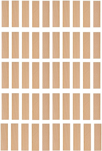 TopWosk - Houten Kaarslonten - 75x20x1 mm - FSC Gecertificeerd - Ecologisch