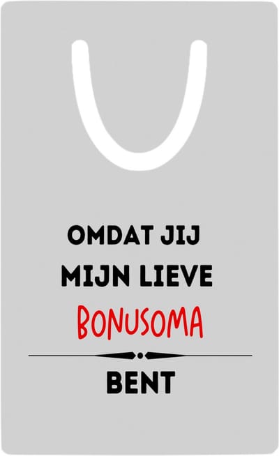 Hacebo® - omdat jij mijn lieve bonusoma bent metalen boekenlegger - Oma - de liefste bonusoma - verjaardag - cadeautje voor oma - kado - geschenk Bladwijzer boekenleggers - 7.6 cm x 5cm